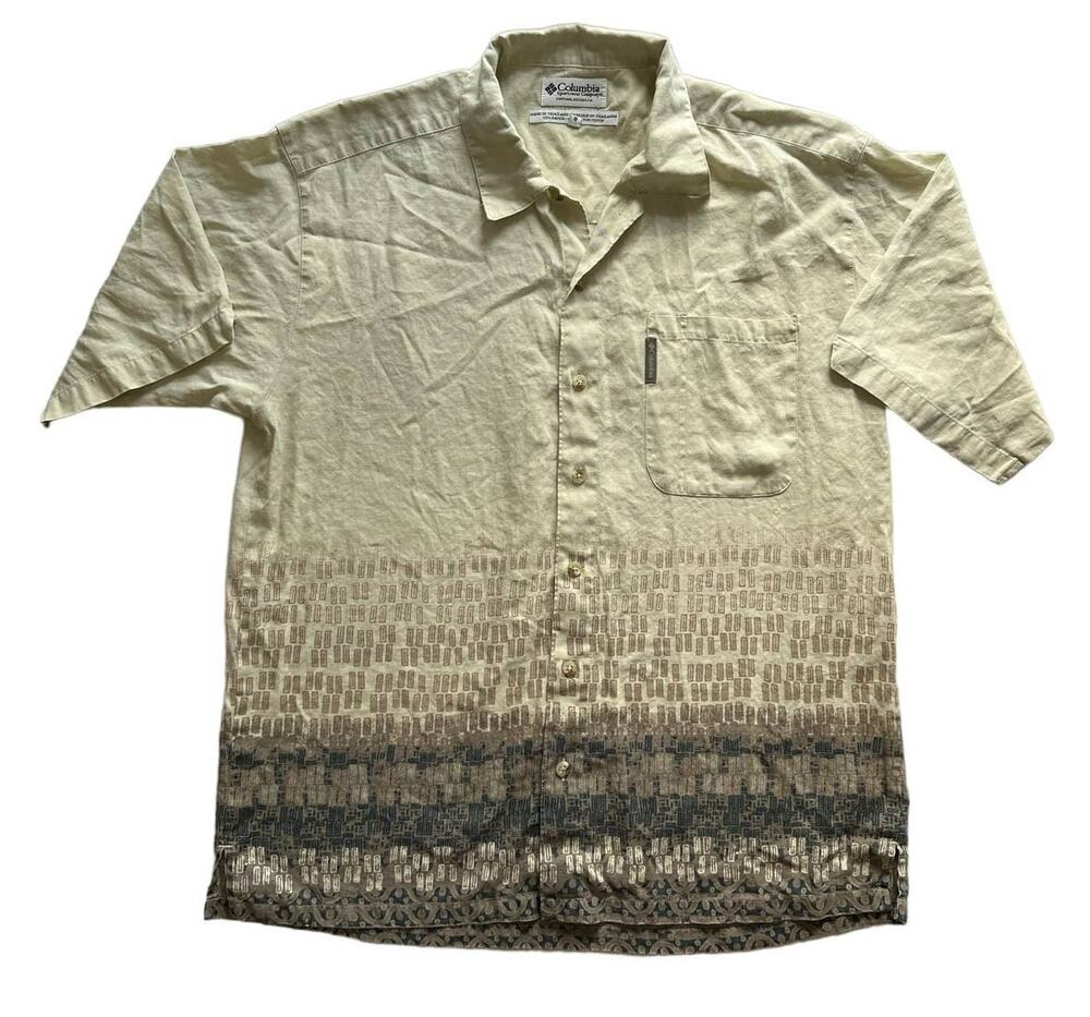Vintage Columbia Button Down Cotton Blend Size Large